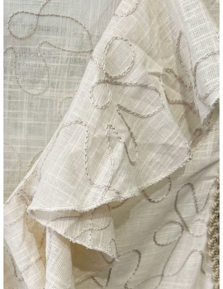 Ärmellose Bluse mit Kaskadenrüsche