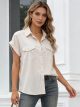 Camisa fluida de manga corta con bolsillos