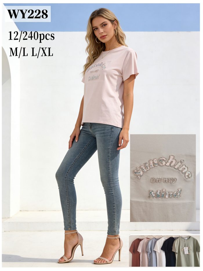 Pailletten-T-Shirt „Sunshine“