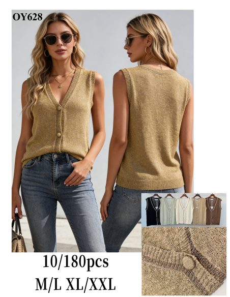 Chaleco punto con botones