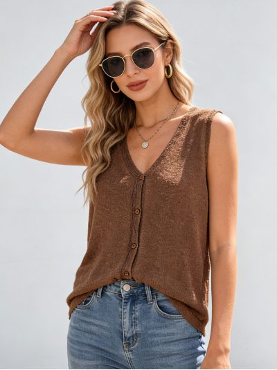 Chaleco punto con botones