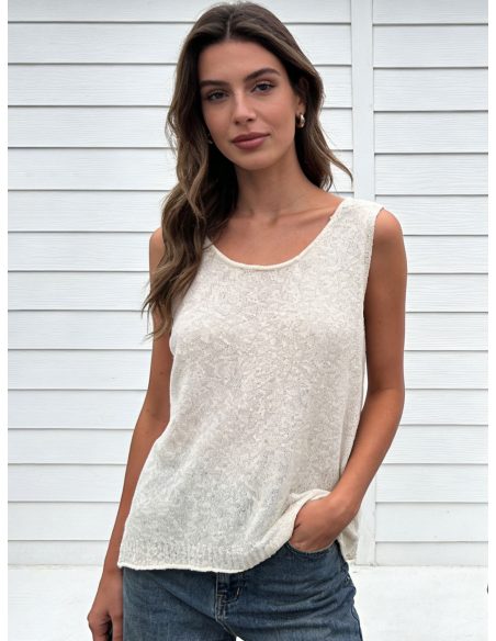 Haut en maille avec boutons au dos