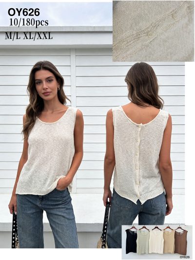 Top de punto botones espalda 2