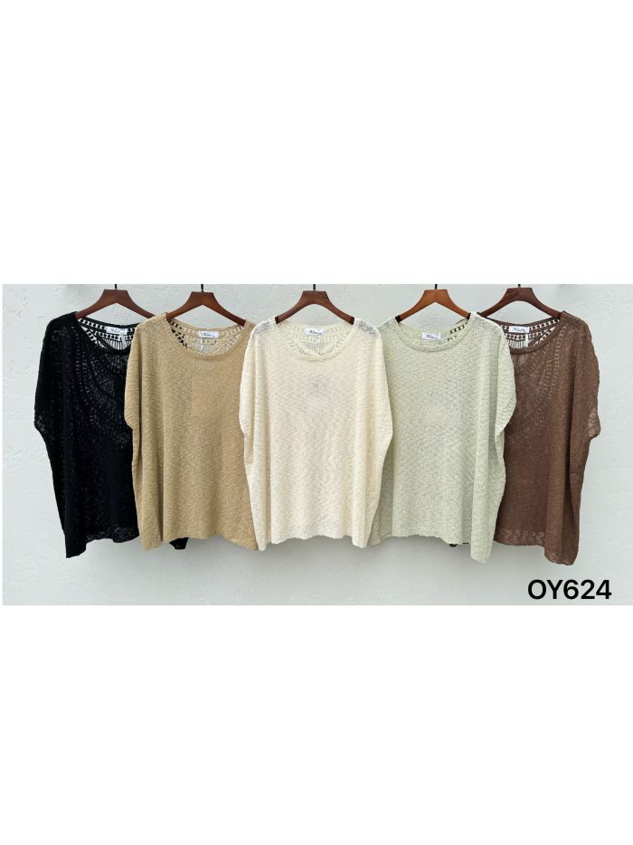 Jersey de punto con espalda de encaje