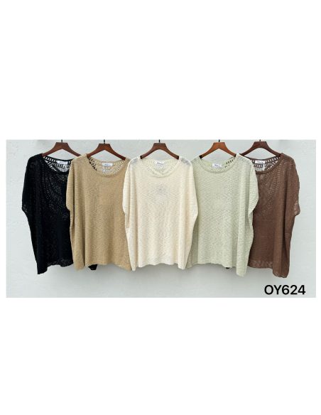 Jersey de punto con espalda de encaje