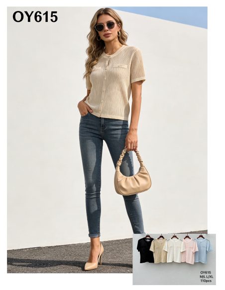 Chaqueta de punto fino con botones