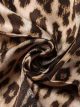 Pañuelo efecto seda cuadrado estampado leopardo