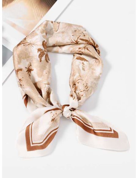 Pañuelo efecto seda cuadrado estampado jungla