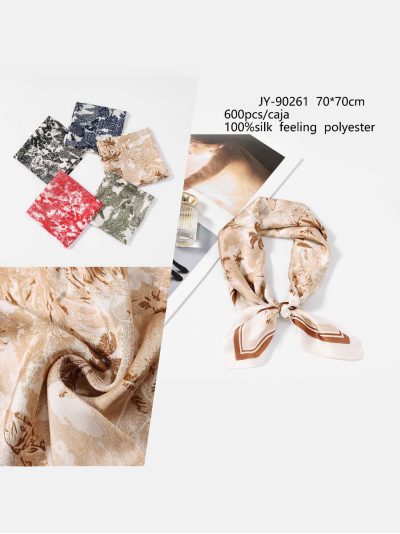 Pañuelo efecto seda cuadrado estampado jungla 2