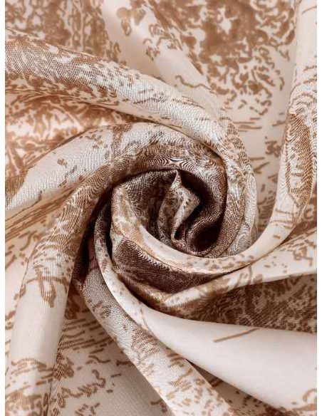 Pañuelo efecto seda cuadrado estampado abstracto