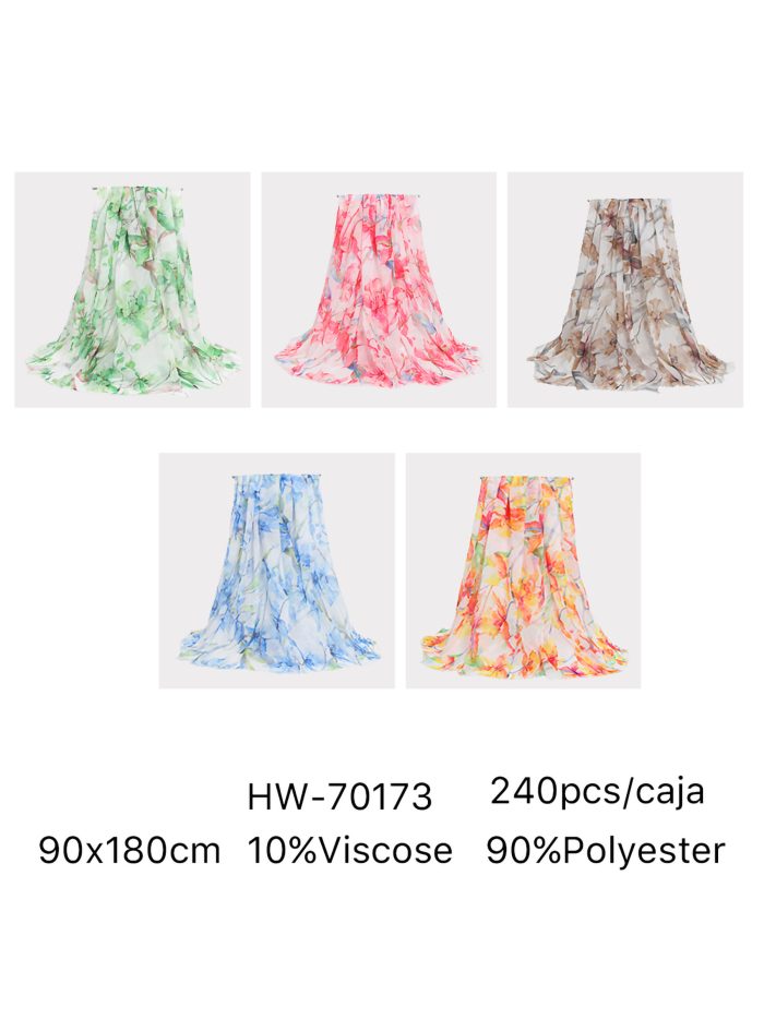 Sciarpa con stampa ad acquerello