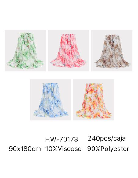 Sciarpa con stampa ad acquerello