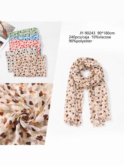 Fular de corazones dorados 2