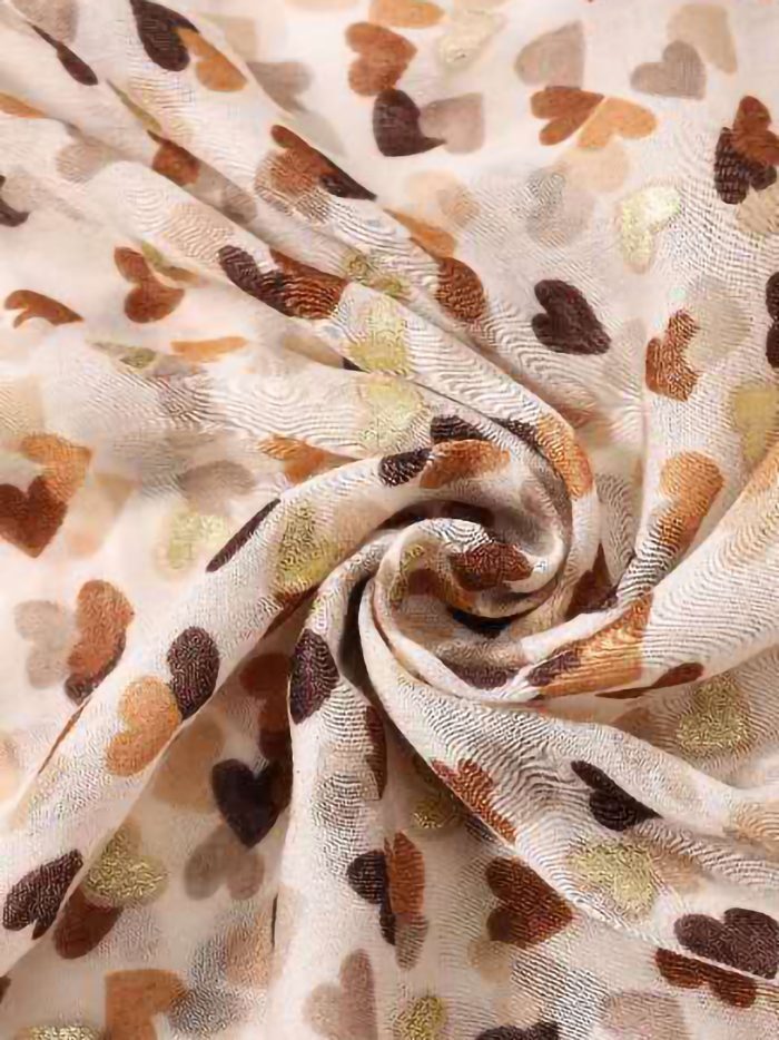 Fular de corazones dorados