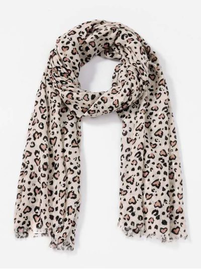 Fular animal print con dorados