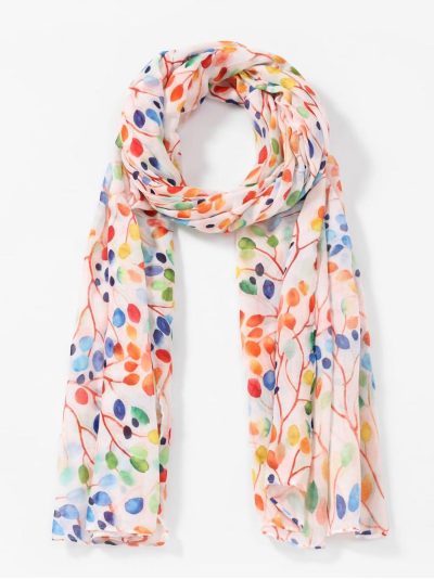 Fular de ramas multicolor