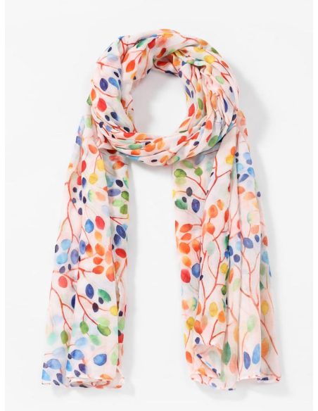 Fular de ramas multicolor