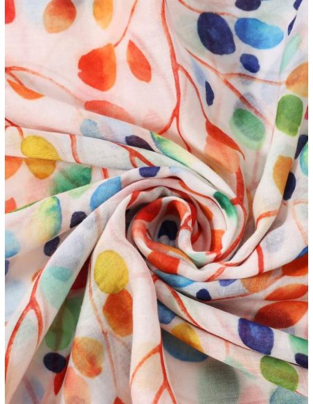 Fular de ramas multicolor