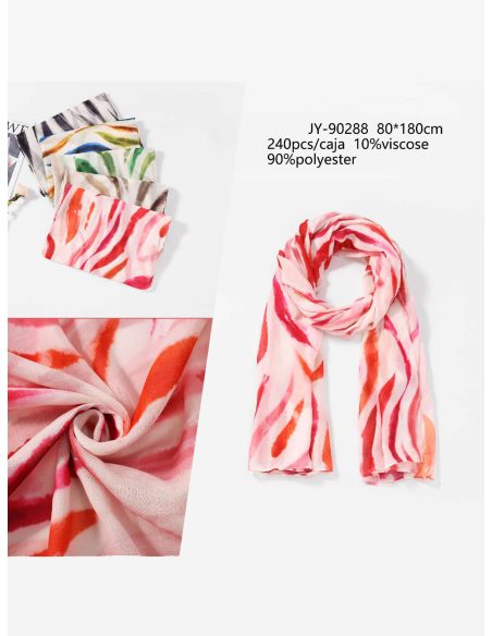 Fular de rayas cebra difuminadas