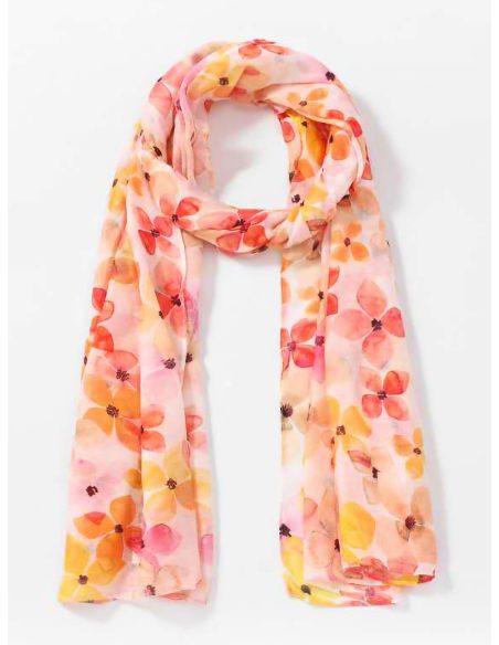 lenço floral lilás