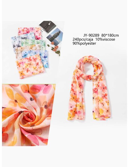 lenço floral lilás