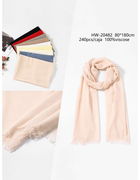 lenço liso desfiado