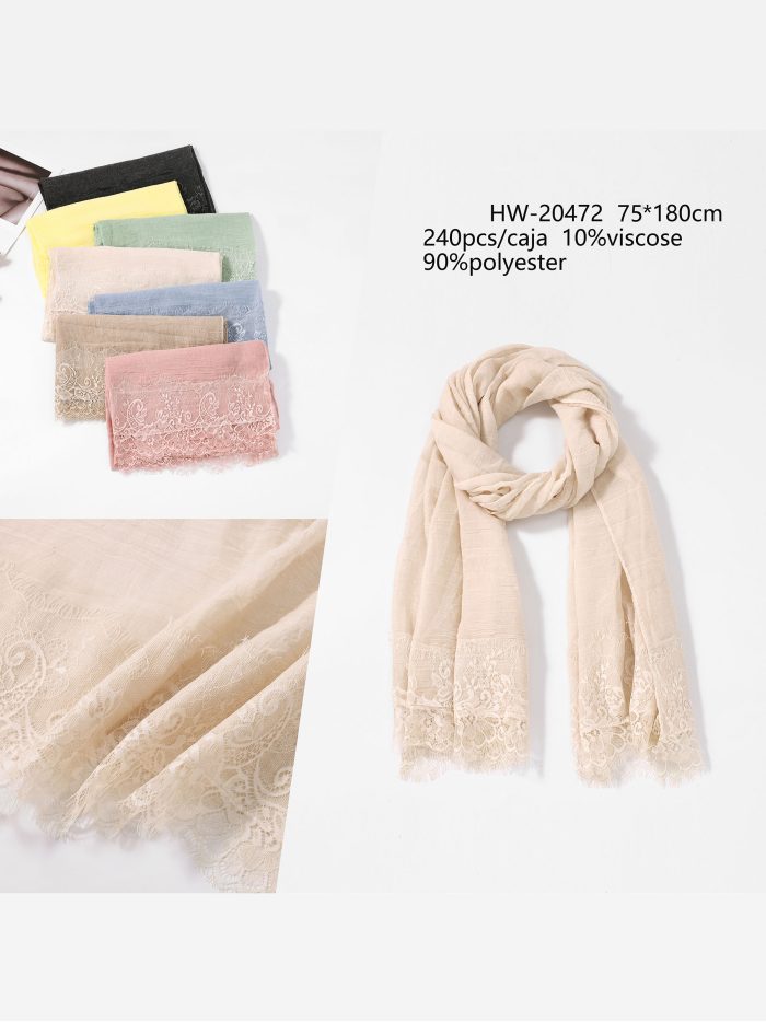 Sciarpa semplice con pizzo