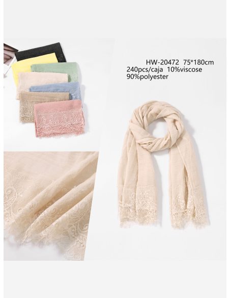 Sciarpa semplice con pizzo