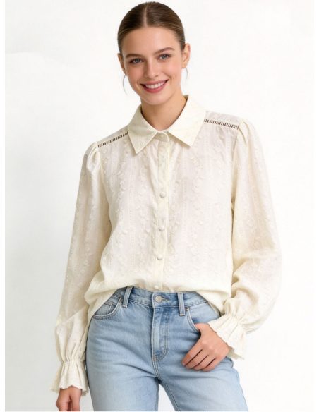 Blusa de algodão bordada