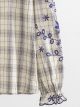 Blusa de cuadros con bordado floral