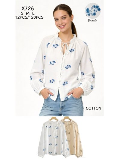 Blusa bordada con lazada 2