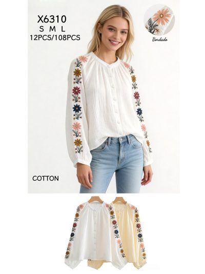 Blusa bordada de flores 2