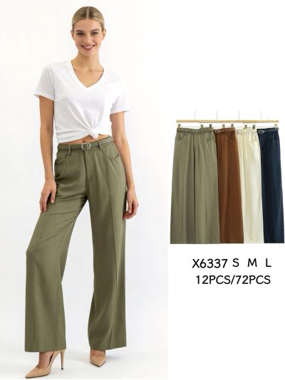 Belted straight leg trousers 2