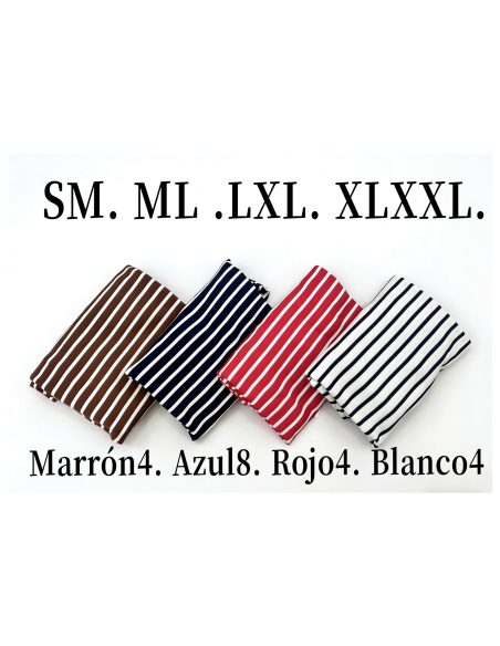 T-shirt rayé avec boutons dorés sur les manches