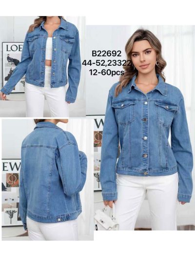 Chaqueta denim clásica talla grande 2