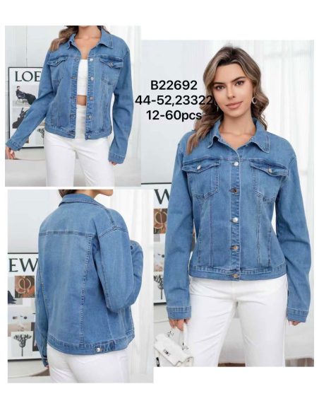 Chaqueta denim clásica talla grande