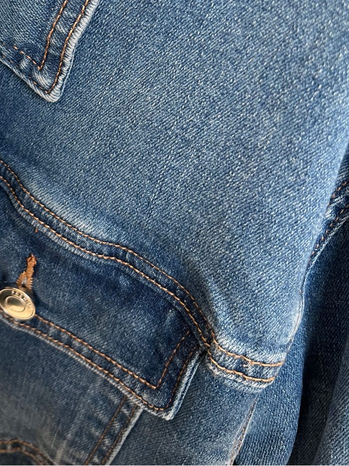 Chaqueta denim clásica talla grande