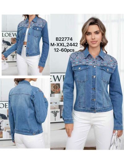Chaqueta denim bordada boho 2
