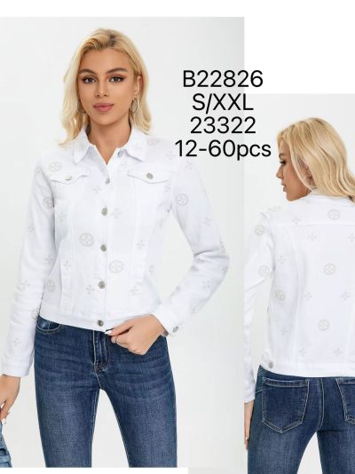 Chaqueta denim blanca bordada 2