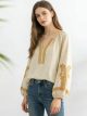 Blusa vichy bordada boho