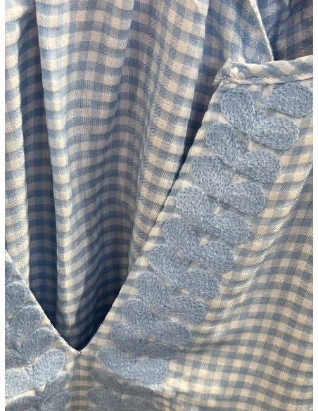 Blusa vichy bordada boho