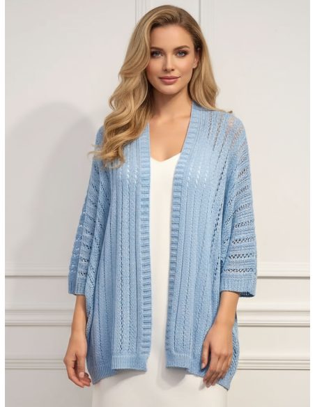 Cárdigan calado de punto fino