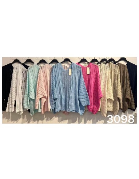 Cárdigan calado de punto fino