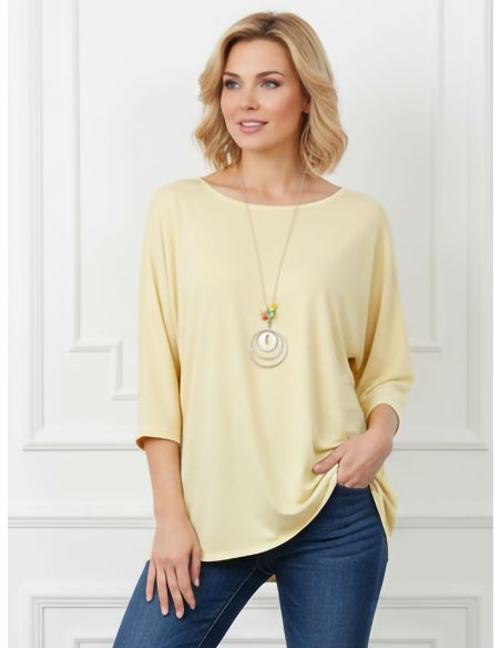 Blusa solta com gola