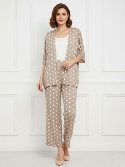 Conjunto de lycra kimono lunares y pantalón