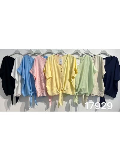 Blusa nudos de manga corta 2