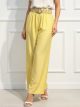 Pantalón palazzo liso con cinturón