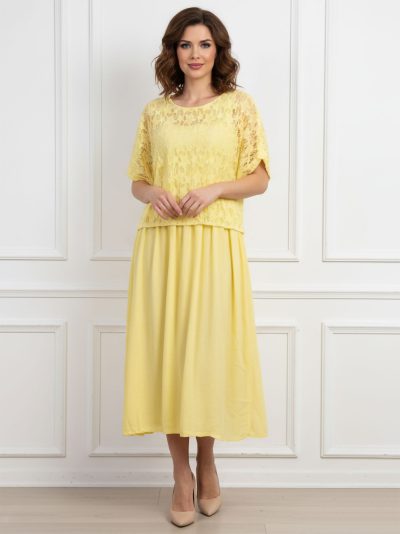 Vestido encaje doble capa