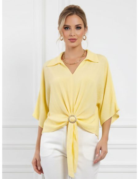 Chemisier à nœud avec bague