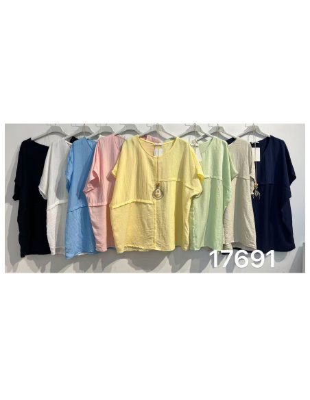 Blusa oversize collar